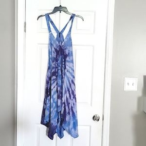 Blue Tye Dye swim cover up